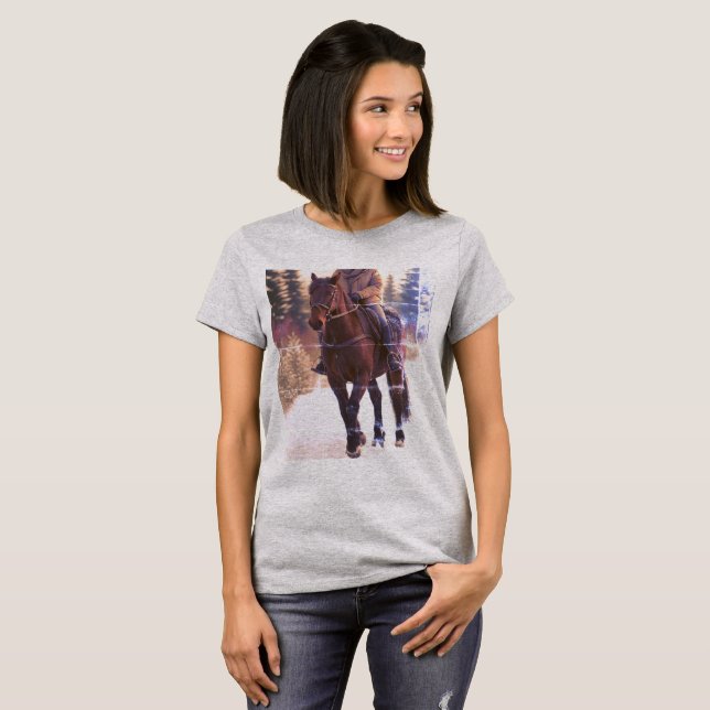 T-shirt cheval (Image créée par grok) (Devant entier)