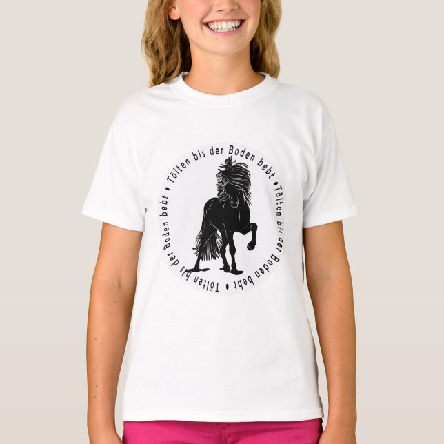 T-shirt Cheval islandais tölt jusqu'à ce que le sol trembl (Devant)