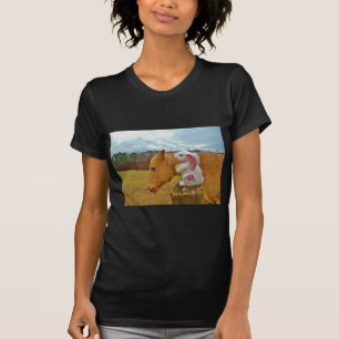 T-shirt Cheval Jaune, Lapin De Printemps
