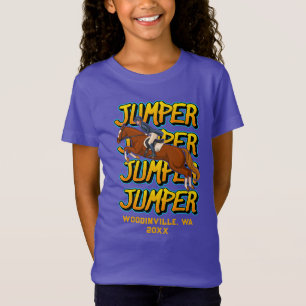 T-Shirt Cheval Jumper personnalisé Événement ou emplacemen