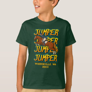 T-shirt Cheval Jumper personnalisé Événement ou emplacemen