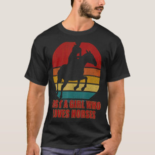 T-shirt Cheval Juste Une Fille Qui Aime L'Équitation Éques