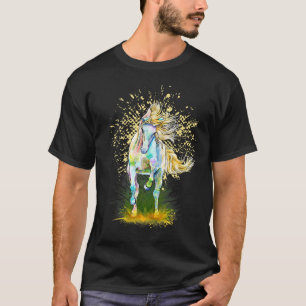 T-shirt Cheval Lover Cowgirl Rodéo Horseback équitation Eq
