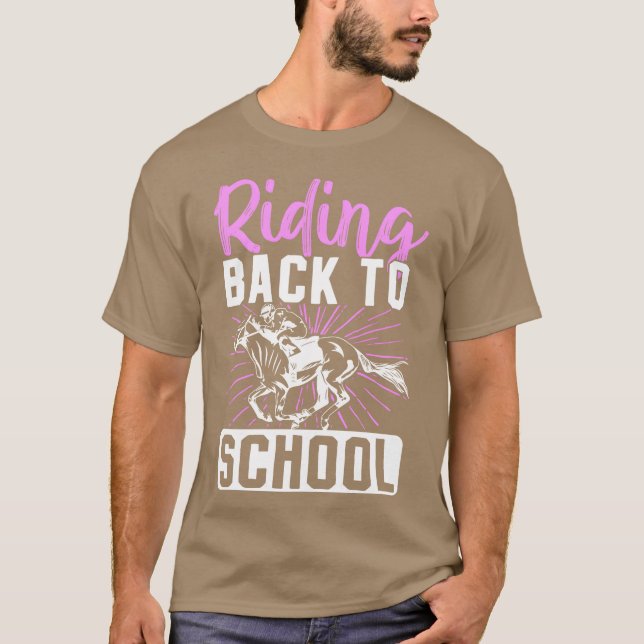 T-shirt Cheval Lover Équestre équitation Retour école ami (Devant)