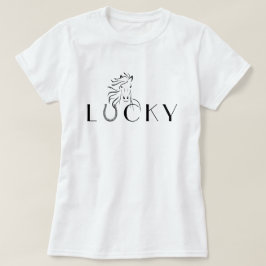 T-shirt Cheval Lucky Horseshoe Equestrier Rider
