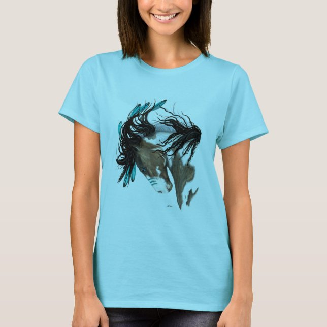 T-shirt Cheval Majestic Pinto de Bihrle (Devant)