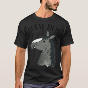 T-shirt Cheval maman sport noir sabrina