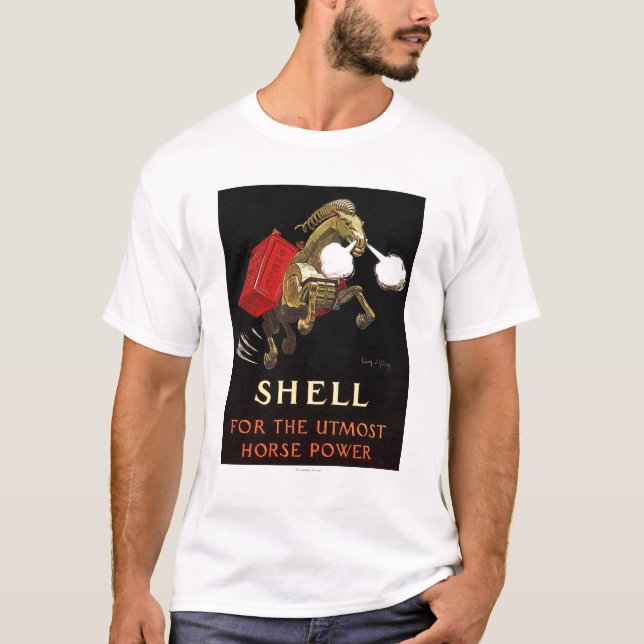 T-shirt Cheval mécanique avec Shell Oil (Devant)