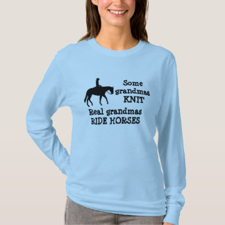 T-shirt Cheval monté par la chemise de grand-maman