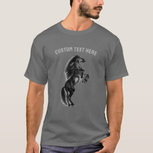 T-shirt Cheval Mustang avec texte personnalisé