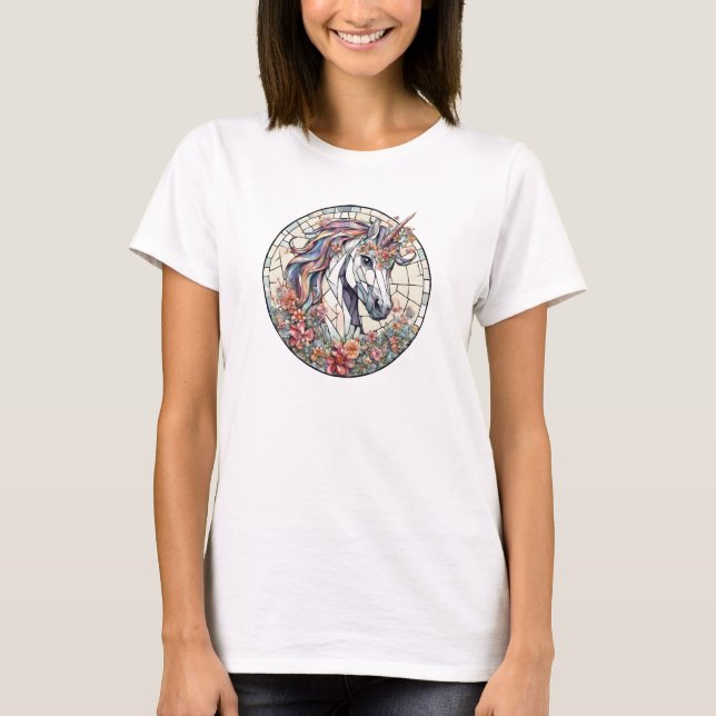 T-shirt Cheval mythique de la licorne (Devant)