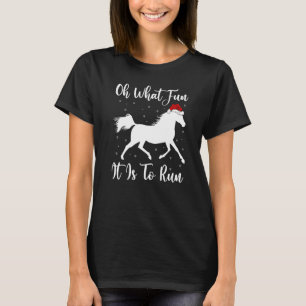 T-shirt Cheval Noël Oh Quel Amusant C'Est De Diriger Cheva