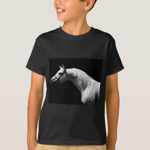 T-shirt Cheval noir et blanc