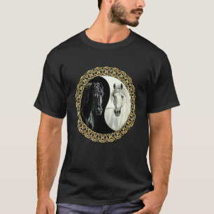 T-shirt Cheval Noir Et Blanc Faites-leur Savoir Que Vous A