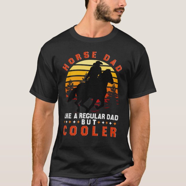 T-shirt Cheval Papa Comme Un Père Régulier, mais Glacière (Devant)