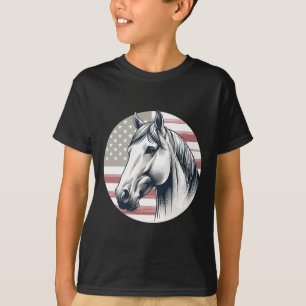 T-shirt Cheval Patriotique
