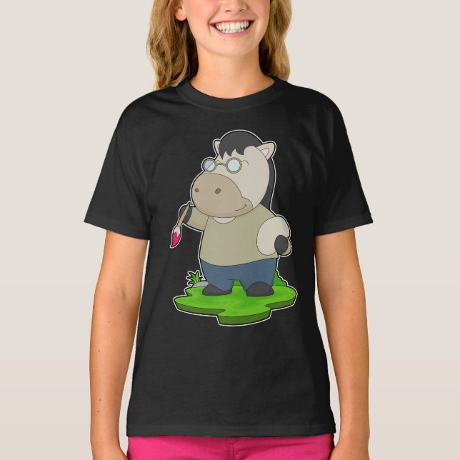 T-shirt Cheval Peintre Peinture peinture (Devant)
