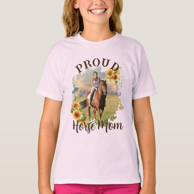 T-shirt Cheval Personnalisé Texte Photo Animaux de compagn (Devant)