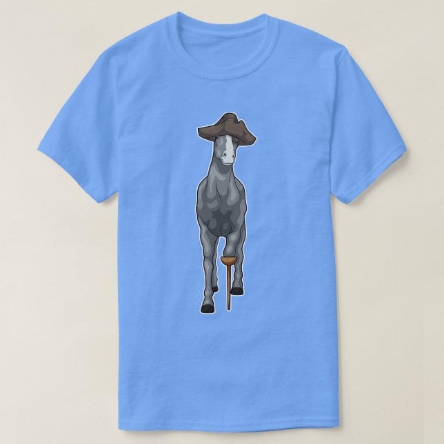 T-shirt Cheval Pirate jambe en bois (Design devant)