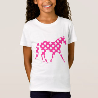 T-Shirt Cheval Pois roses Belle Aloha Hawaiian