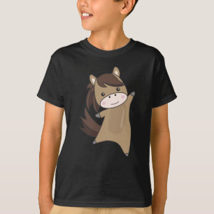 T-shirt Cheval Ponny Rider Cute Animaux Brown