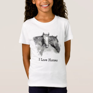T-Shirt CHEVAL : POULAIN : CHEVAUX D'AMOUR : CRAYON :