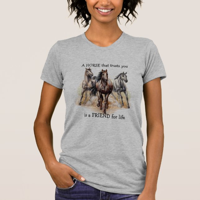 T-shirt CHEVAL que vous croyez AMI à vie Citation (Devant)