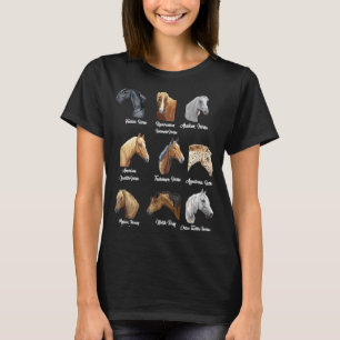 T-shirt Cheval Race équitation équitation Equestre pour fe