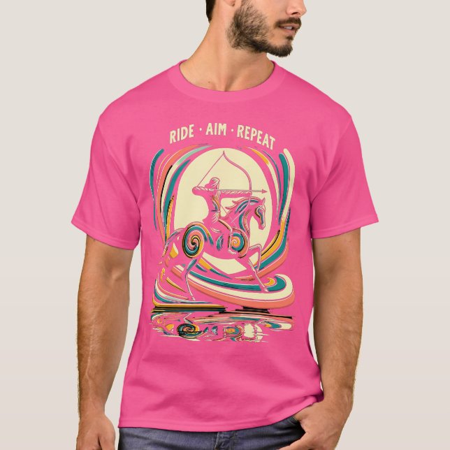 T-shirt Cheval Rider tir à l'arc monté (Devant)