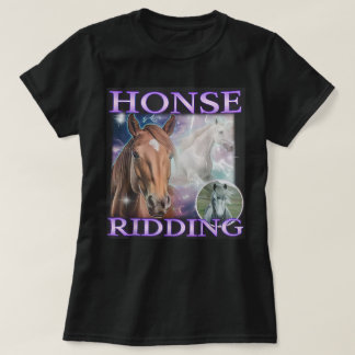 T-shirt Cheval Ridicule Drôle Mème Hommes Femmes
