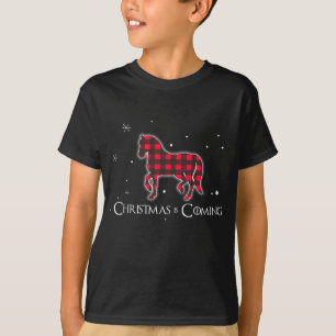 T-shirt Cheval Rouge Correspondant Noël Famille de Buffalo