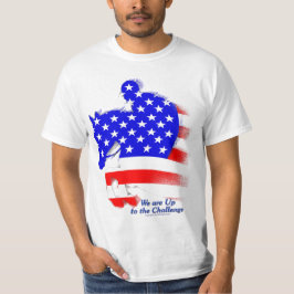 T-shirt Cheval sautant patriotique