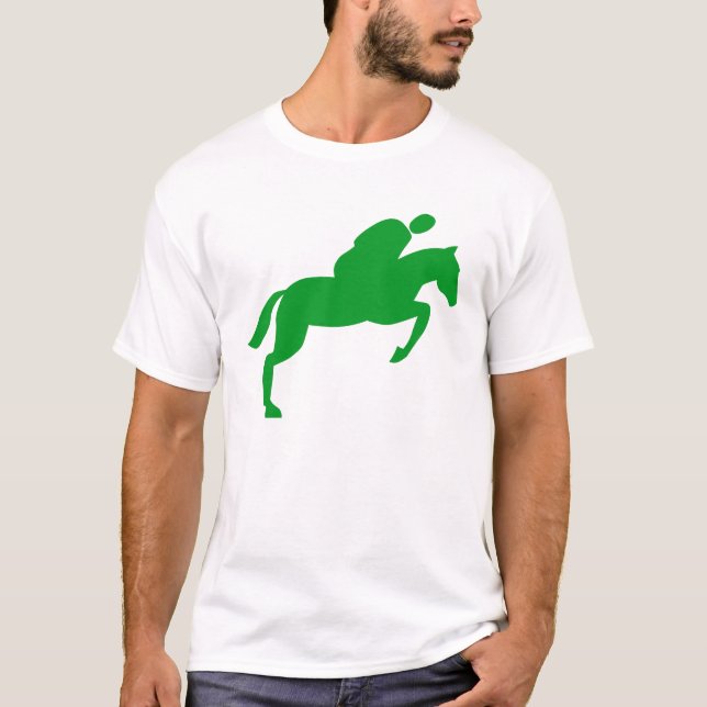 T-shirt Cheval Sauts - Vert Herbe (Devant)