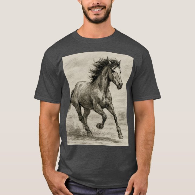 T-shirt cheval sauvage (Devant)