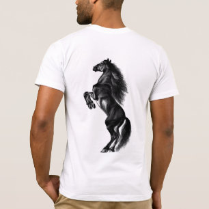 T-shirt Cheval sauvage noir