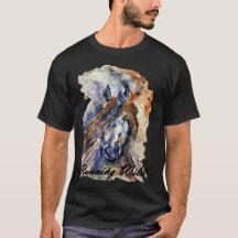 Cheval sauvage, peinture aquarelle Imprimer