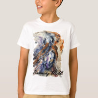 Cheval sauvage, peinture aquarelle Imprimer