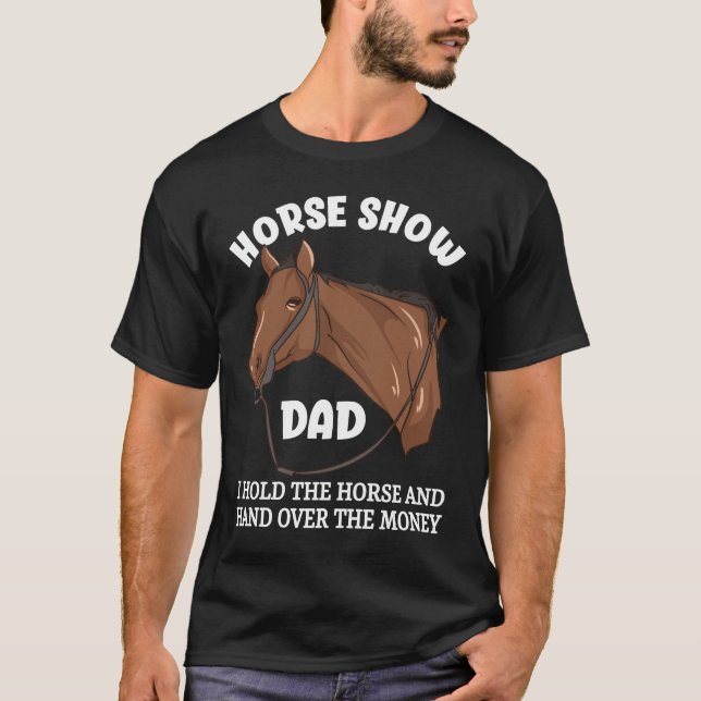 T-shirt Cheval Show Papa Drôle Barrel Racing (Devant)