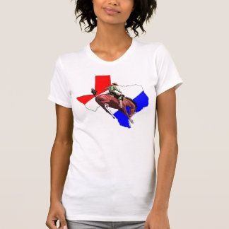 T-SHIRT CHEVAL S'OPPOSANT AVEC LA CARTE DU TEXAS
