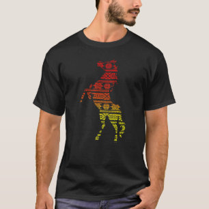 T-shirt Cheval sur motif amérindien pour femmes hommes enf