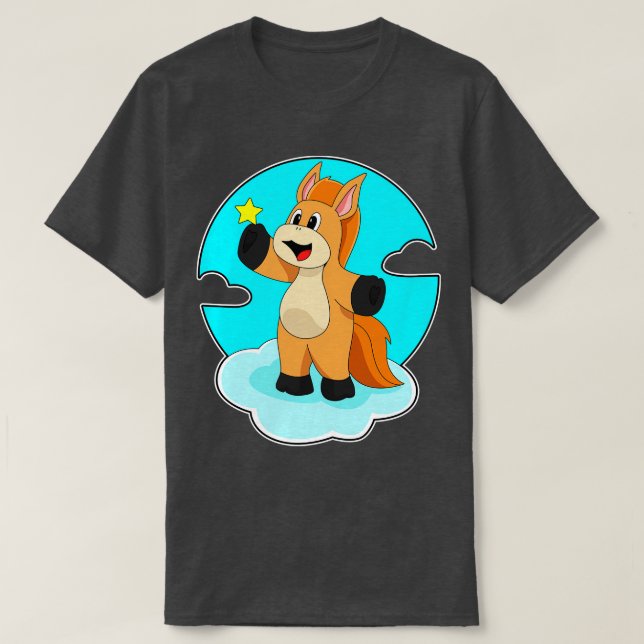 T-shirt Cheval sur nuages (Design devant)