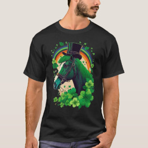 T-shirt Cheval vert trèfle le jour de la Saint-Patrick Che