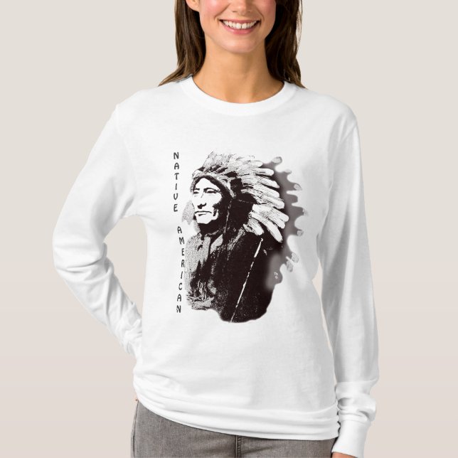 T-shirt Cheval Whirling en chef des sioux autochtones (Devant)