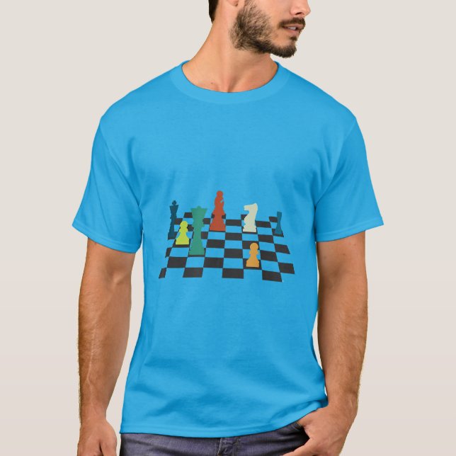 T-shirt Chevalier Chevalier Chevalier Rook King Chess (Devant)