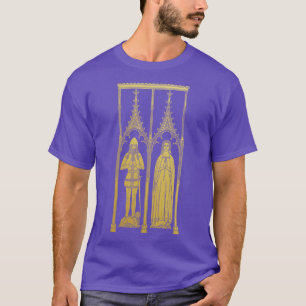 T-shirt Chevalier et Dame Medievalomb Brass Rubbing rétro