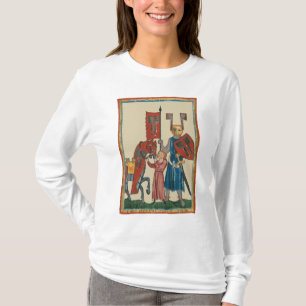 T-shirt Chevalier et écureuil, Art médiéval du XIVe siècle