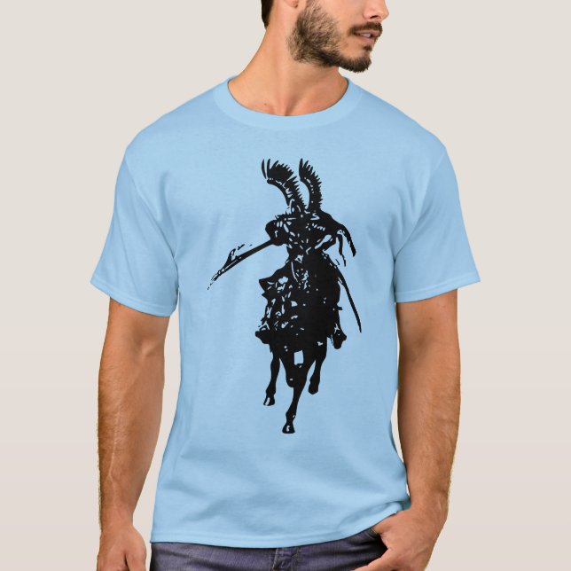T-shirt Chevalier sur le cheval (Devant)