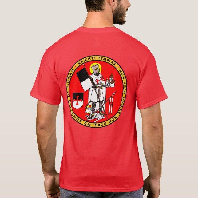 T-shirt Chevalier Templar avec la chemise de joint de (Dos)