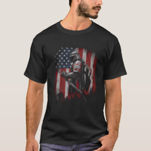 T-shirt Chevalier Templier Chrétien Guerrier De Dieu Crois
