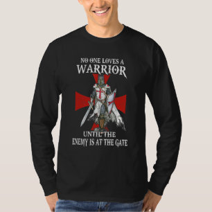 T-shirt Chevalier Templier Chrétien Guerrier Hommes Jusqu'